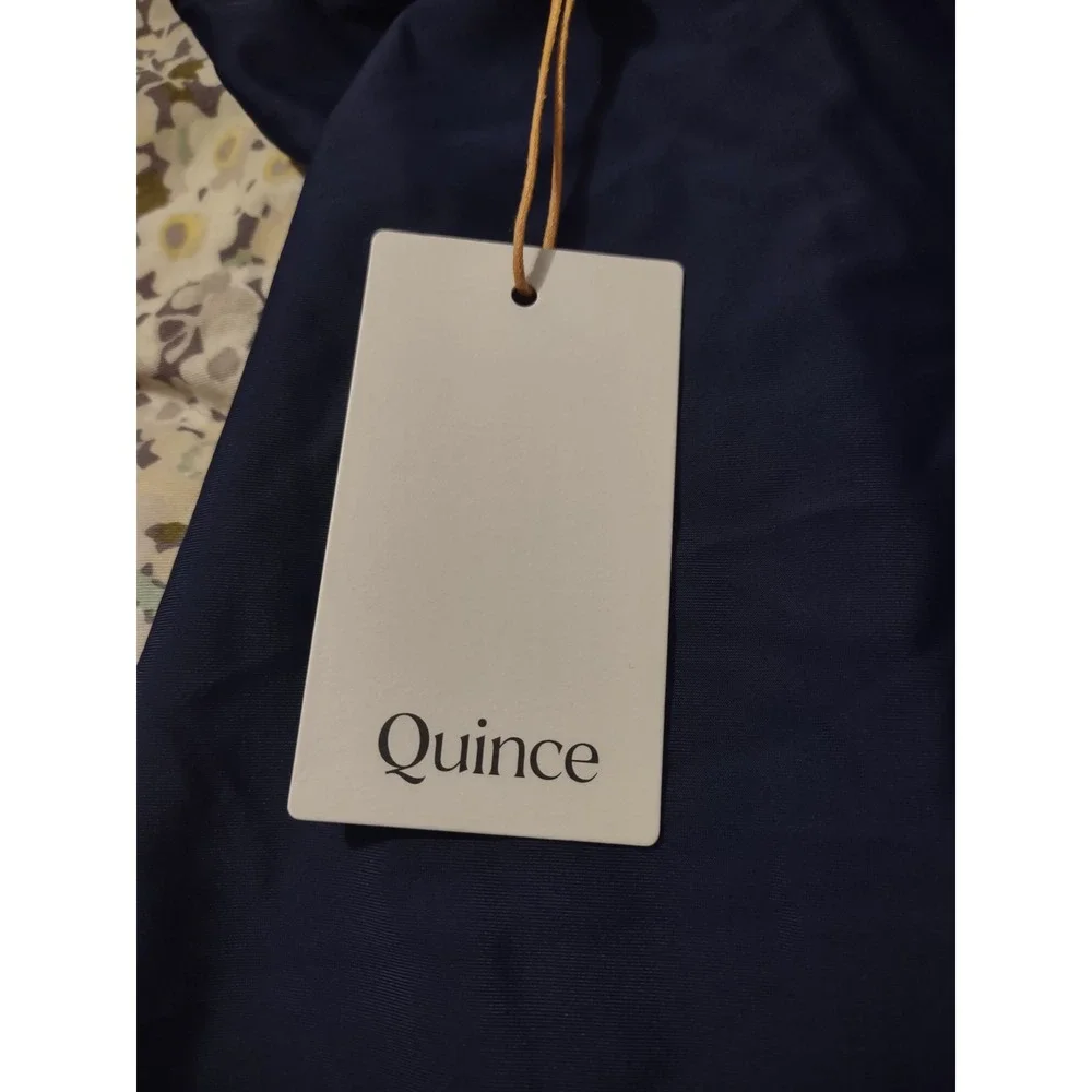 Quince Italian Cami One-Piece Swimsuit Navy Blue Recycled Size M NEW Vacation